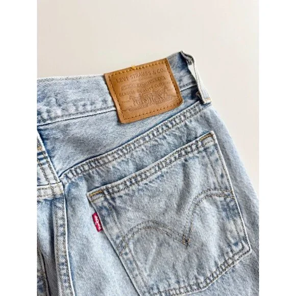 LEVI'S Wedgie Straight Montgomery Baked Light High Rise Cropped Jeans, Size 25 - Picture 9 of 15